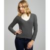 Inhabit Armor Cashmere Insideout Seam Vneck Sweater in Gray (grey) - Lyst