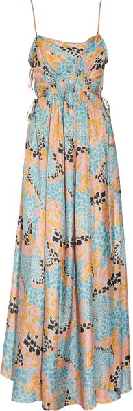 Matthew Williamson Printed Silk Maxi Dress in Multicolor (multicolored) - Lyst