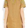 Matthew Williamson Embroidered Feathertrimmed Silkorganza Dress in Yellow - Lyst