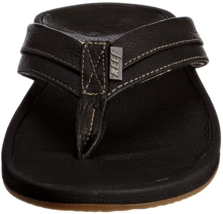 Reef Mens Leather Arch1 Thong Sandal in Black for Men | Lyst