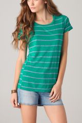 Splendid Chambray Stripe Top