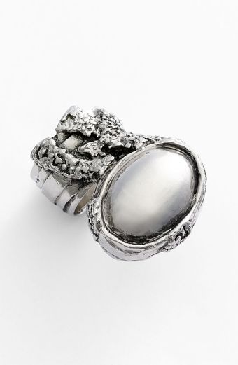 Yves Saint Laurent Arty Oval Metal Ring - Lyst