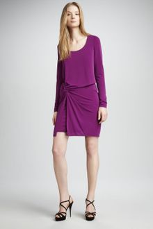 Halston Heritage Knotted Jersey Dress - Lyst