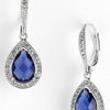Nadri Pear Drop Boxed Earrings in Blue (sapphire/ silver) - Lyst
