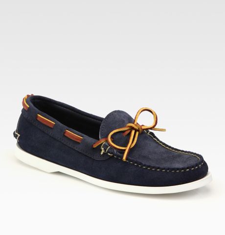 Ralph Lauren Bainstead Boat Shoes in Blue for Men (navy) - Lyst