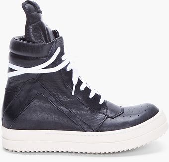  Black Leather Geobasket Sneakers 