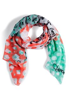 Diane Von Furstenberg Sugar Stripe Coral Eden 40x70 Scarf - Lyst