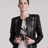 Balmain Raffia Motorcycle Jacket in Black - Lyst