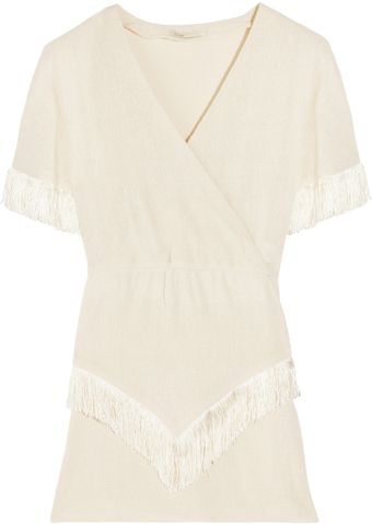  Lefebure Fringed Wrapeffect Dress 
