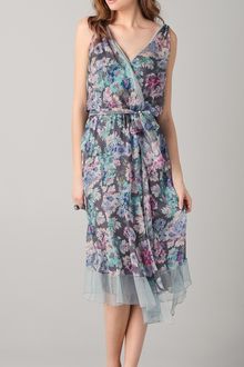 Philosophy di Alberta Ferretti Printed Chiffon and Tulle Dress - Lyst