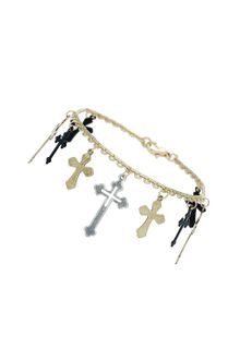 Topshop Multi Cross Anklet - Lyst