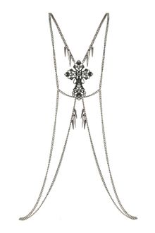 Topshop Cross Spike Body Chain Necklace - Lyst