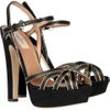 Valentino Chaintrimmed Suede Sandals in Black - Lyst