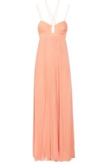 Willow Stretch Silk and Tulle Maxi Dress - Lyst