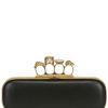 Alexander Mcqueen Skull Knuckle Box Leather Clutch in Black - Lyst