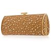 Elie Saab Long Structured Leather and Crystal Clutch in Brown - Lyst
