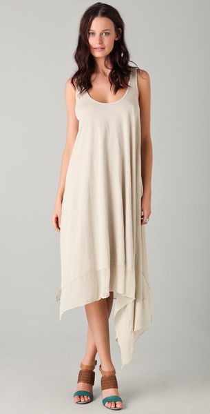 Elizabeth And James Adrienne Dress in Beige (ash) - Lyst