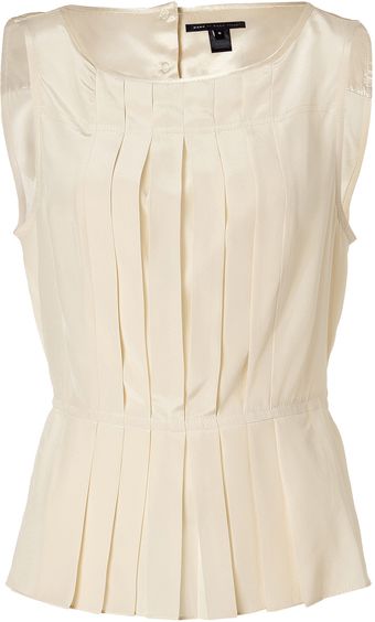 Marc By Marc Jacobs Tapioca Cream Streak Silk Top - Lyst