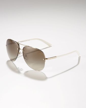 Prada Metal Aviator Sunglasses - Lyst