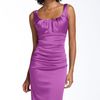 Suzi Chin For Maggy Boutique Stretch Satin Sheath Dress in Purple (dewberry) - Lyst