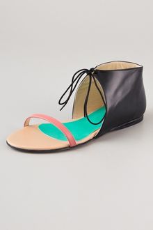 Tibi Stella Colorblock Flat Sandals - Lyst