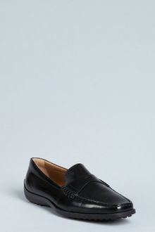 Tod's Black Leather Quinn Penny Loafers - Lyst