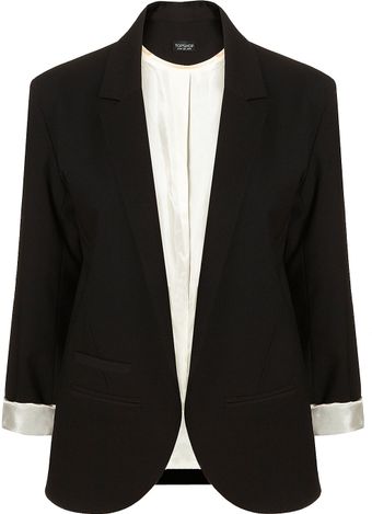 Topshop Black Boyfriend Blazer - Lyst