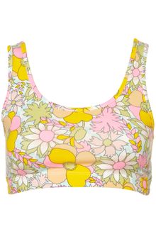 Topshop Gingham Floral Bralet - Lyst