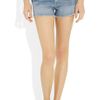 7 For All Mankind Low Rise Stretch Denim Shorts in Blue (denim) - Lyst