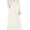 Alexander Mcqueen Embellished Silk Chiffon Gown in White - Lyst