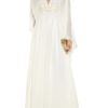 Alexander Mcqueen Embellished Silk Chiffon Gown in White - Lyst