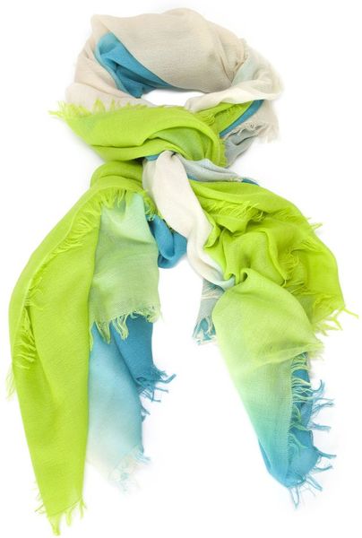 Bajra Ombre Scarf Teallime in Blue (multi) - Lyst
