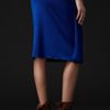 Burberry Prorsum Silk Cotton Draped Knot Skirt in Blue (sapphire blue) - Lyst