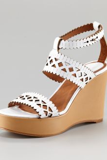 Chloé Lasercut Wedge Sandal - Lyst