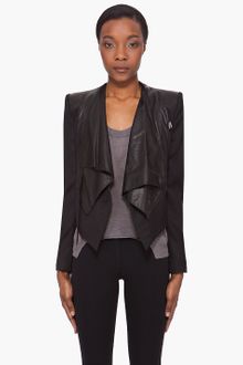 Helmut Lang  Leather Trimmed Jacket - Lyst