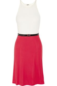L'Agence Colorblock Cotton and Stretchcrepe Dress - Lyst