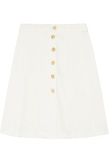 L'Agence Stretch Denim Skirt - Lyst