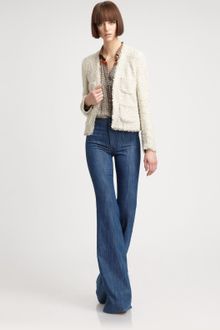 L'Agence Frayed Short Jacket - Lyst