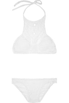 Lisa Maree The Elevated Landing Crocheted Cotton Blend Bikini - Lyst