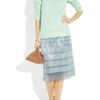 Marc Jacobs Elsa Fringed Tulle Skirt in Blue - Lyst