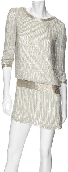 Parker Open Back Beaded Dress - Lyst