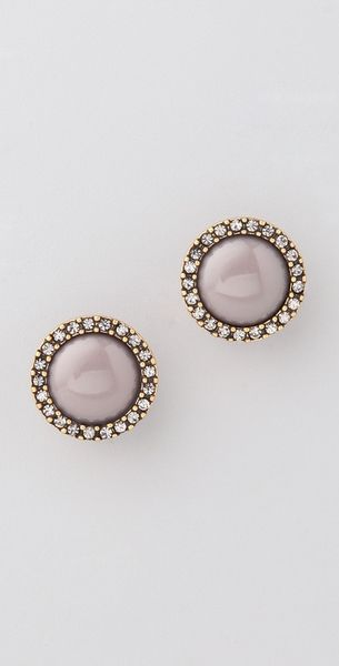 Rachel Leigh Estates Perfect Stud Earrings in Beige (natural) - Lyst