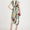 Suno Drapey Printed Vneck Dress in Beige (nude) - Lyst