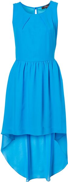 Topshop Pleat Neck Dress By Rare - Lyst