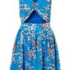 Topshop Printed Cut Out Dress By Rare