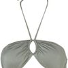 Topshop Bandeau Bikini Top in Green (sage) - Lyst
