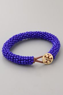 Tory Burch Logo Beaded Bracelet - Lyst