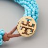 Tory Burch Logo Beaded Bracelet in Blue (turquoise) - Lyst