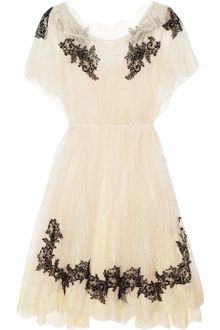 Valentino Appliquéd Lace Dress - Lyst
