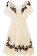Valentino Appliquéd Lace Dress